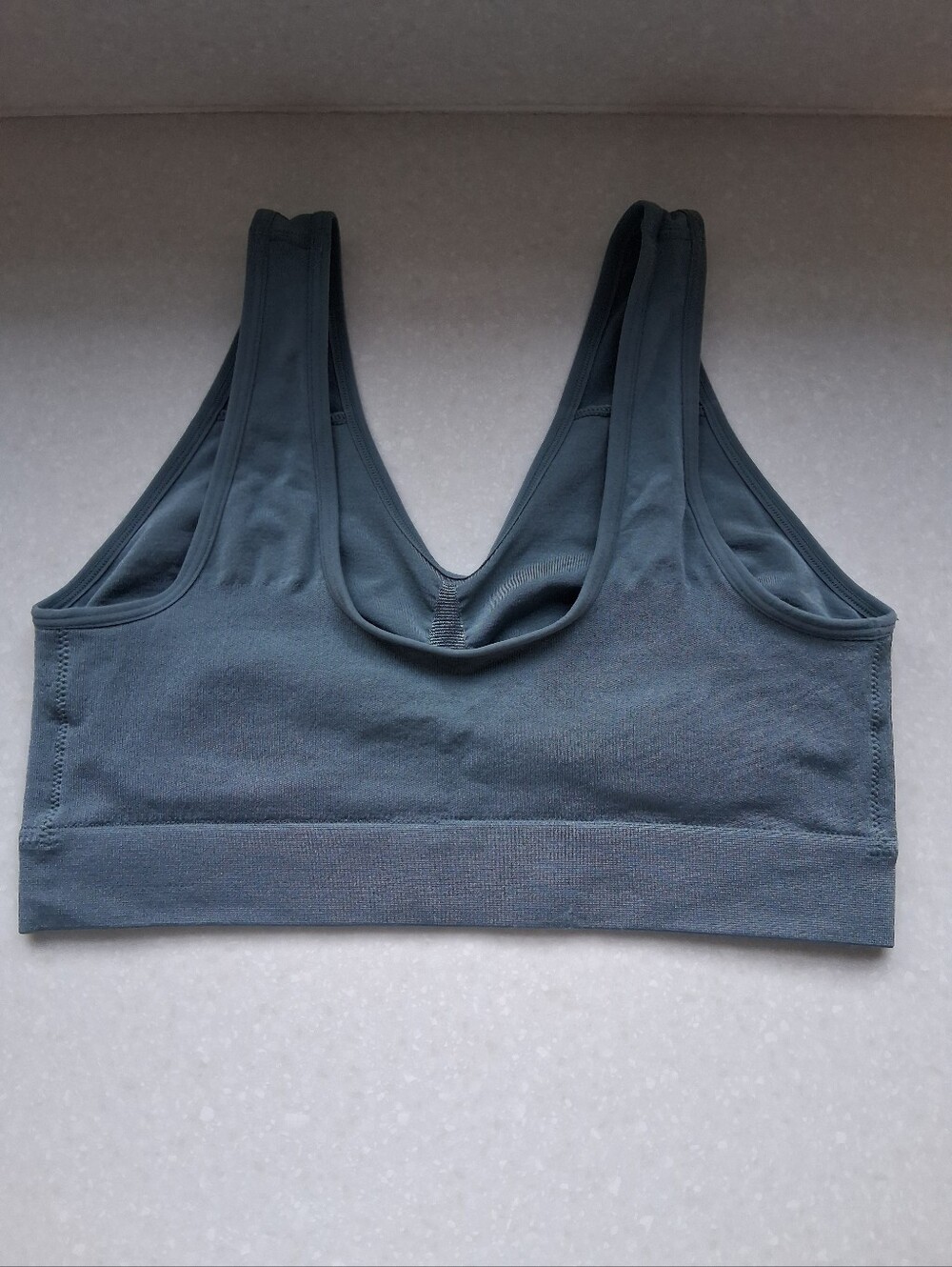 Wacoal B Smooth Seamless Slate Blue Wireless V-Neck Comfort Bra - Picture 2 of 8